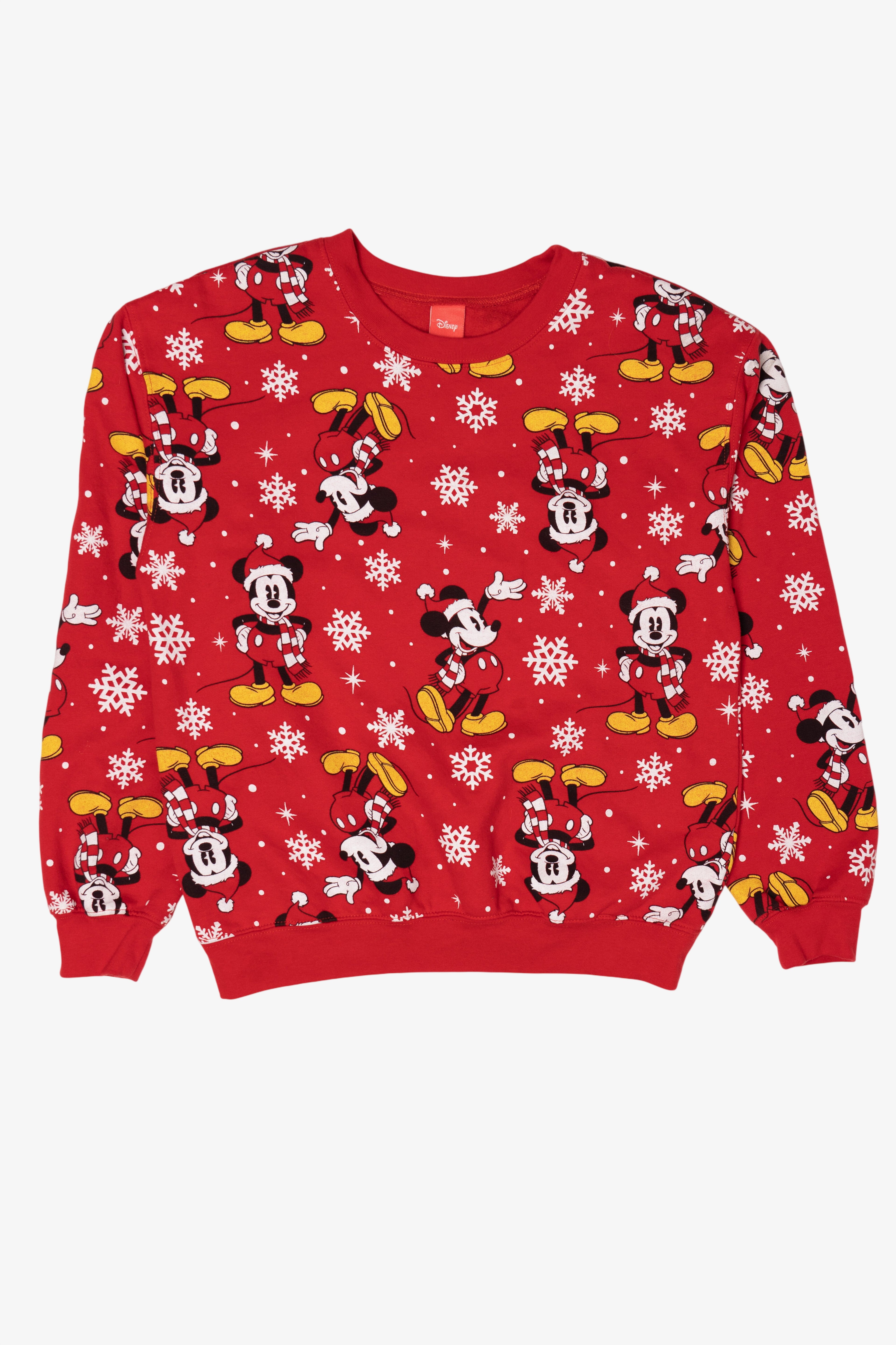 Red Disney Mickey Mouse Ugly Christmas Sweatshirt (2010s)