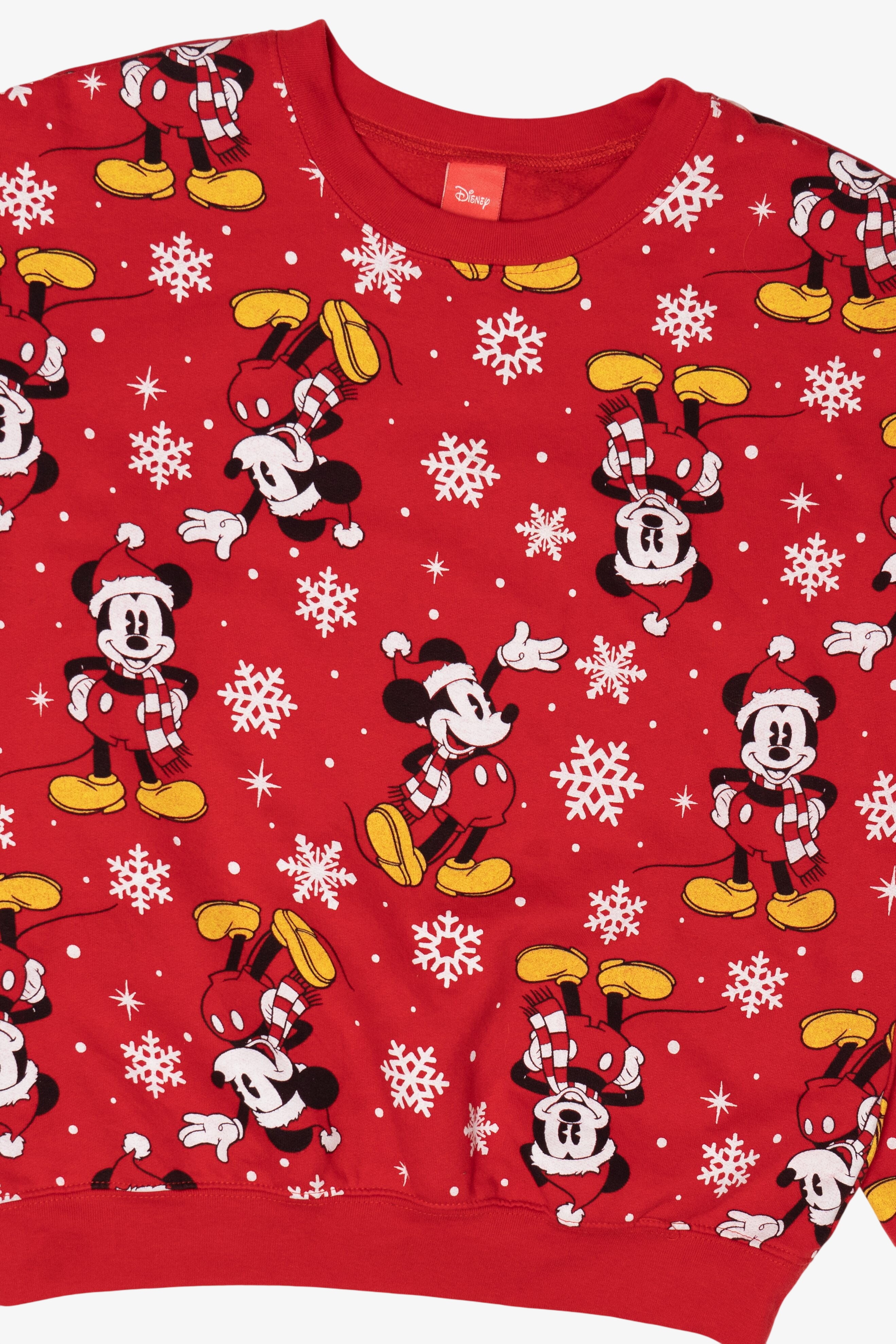 Red Disney Mickey Mouse Ugly Christmas Sweatshirt (2010s)