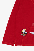 Vintage Red Jasmine Rose Penguins Ugly Christmas Pullover (2000s)