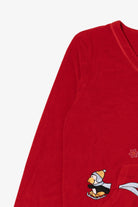 Vintage Red Jasmine Rose Penguins Ugly Christmas Pullover (2000s)