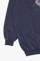 Vintage Navy Blue Hartfield Design Snowmen Ugly Christmas Sweatshirt (2000s)