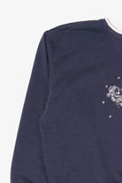 Vintage Navy Blue Hartfield Design Snowmen Ugly Christmas Sweatshirt (2000s)