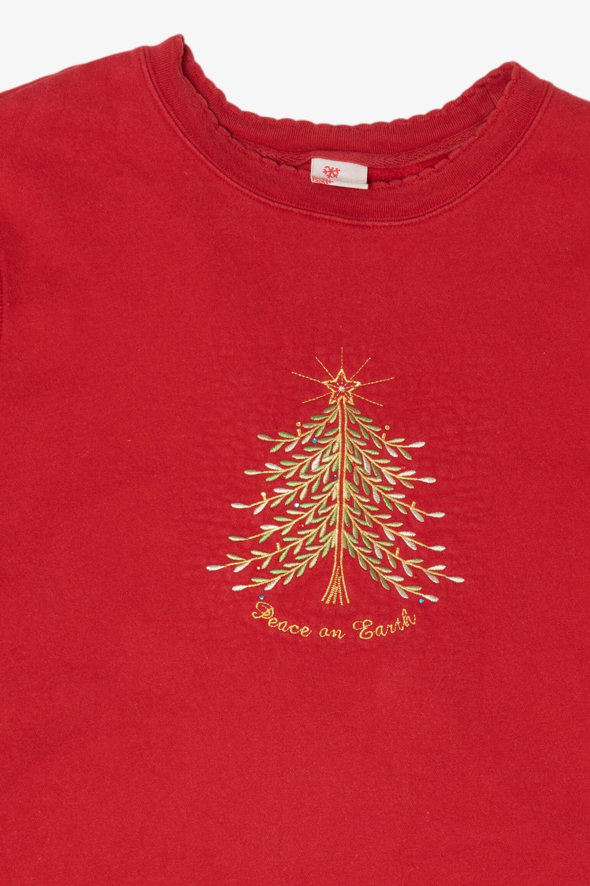 Red Holiday Editions "Peace On Earth" Ugly Christmas Sweatshirt (2010s)
