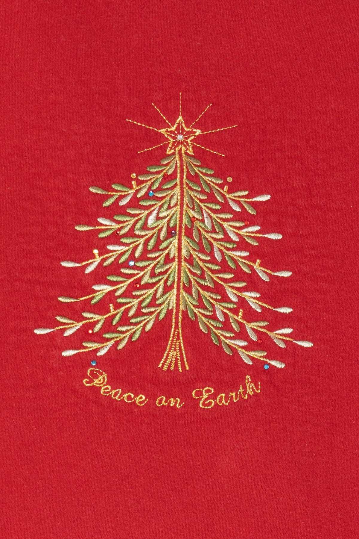 Red Holiday Editions "Peace On Earth" Ugly Christmas Sweatshirt (2010s)