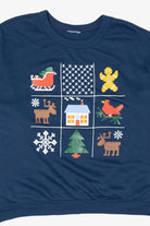 Navy Blue Tic Tac Toe Christmas Sweatshirt (2020s)