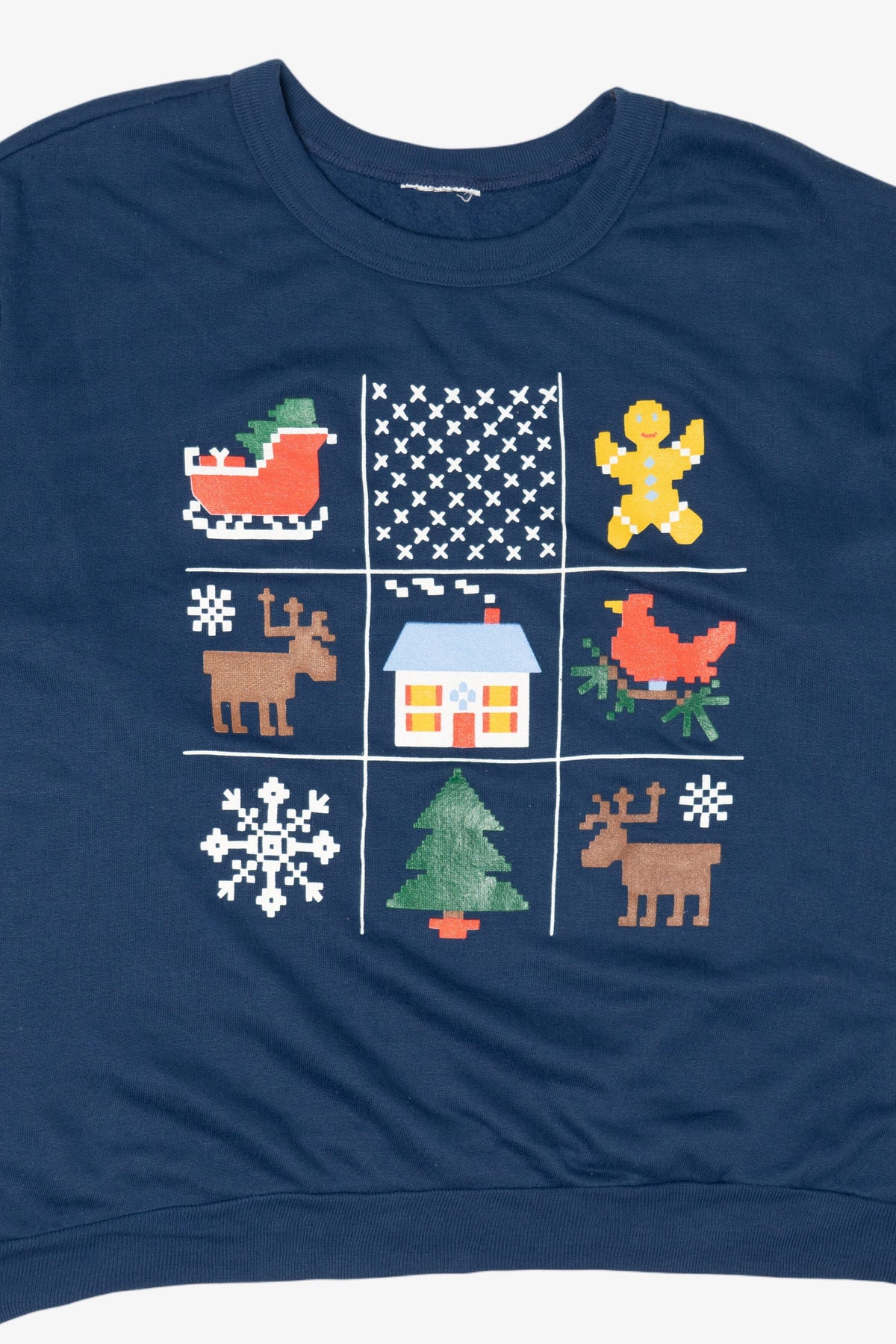 Navy Blue Tic Tac Toe Christmas Sweatshirt (2020s)