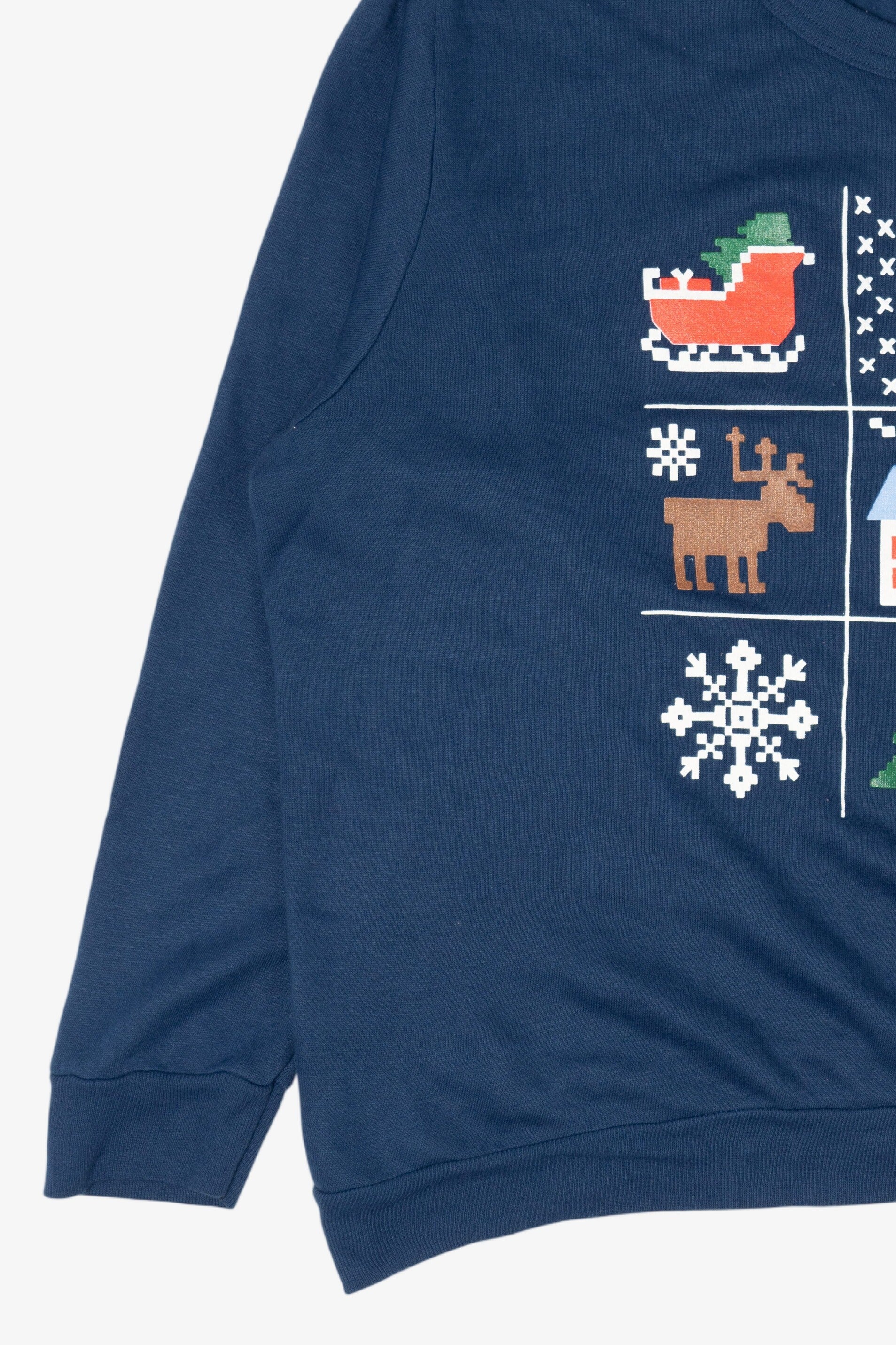 Navy Blue Tic Tac Toe Christmas Sweatshirt (2020s)