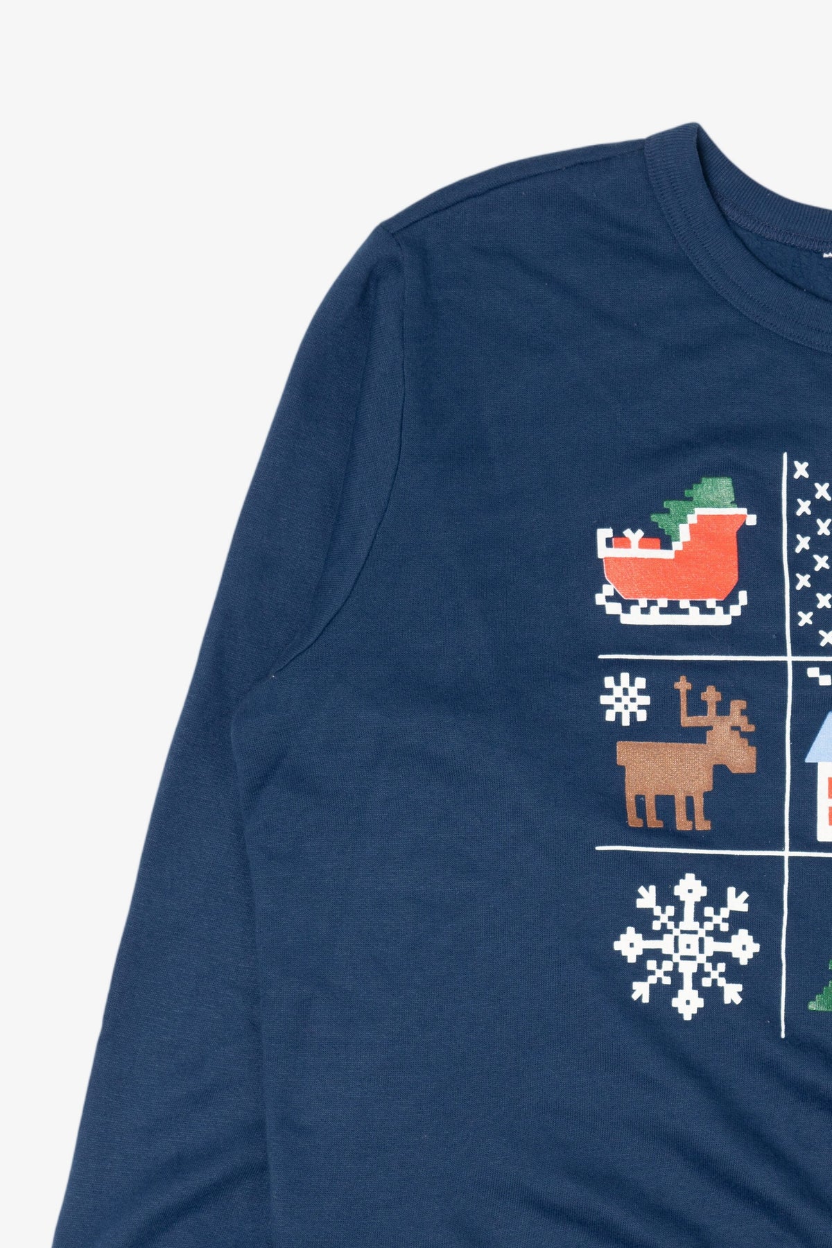 Navy Blue Tic Tac Toe Christmas Sweatshirt (2020s)