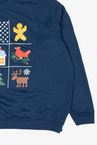 Navy Blue Tic Tac Toe Christmas Sweatshirt (2020s)