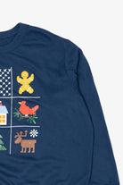 Navy Blue Tic Tac Toe Christmas Sweatshirt (2020s)