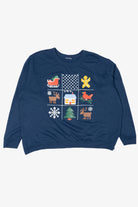 Navy Blue Tic Tac Toe Christmas Sweatshirt (2020s)