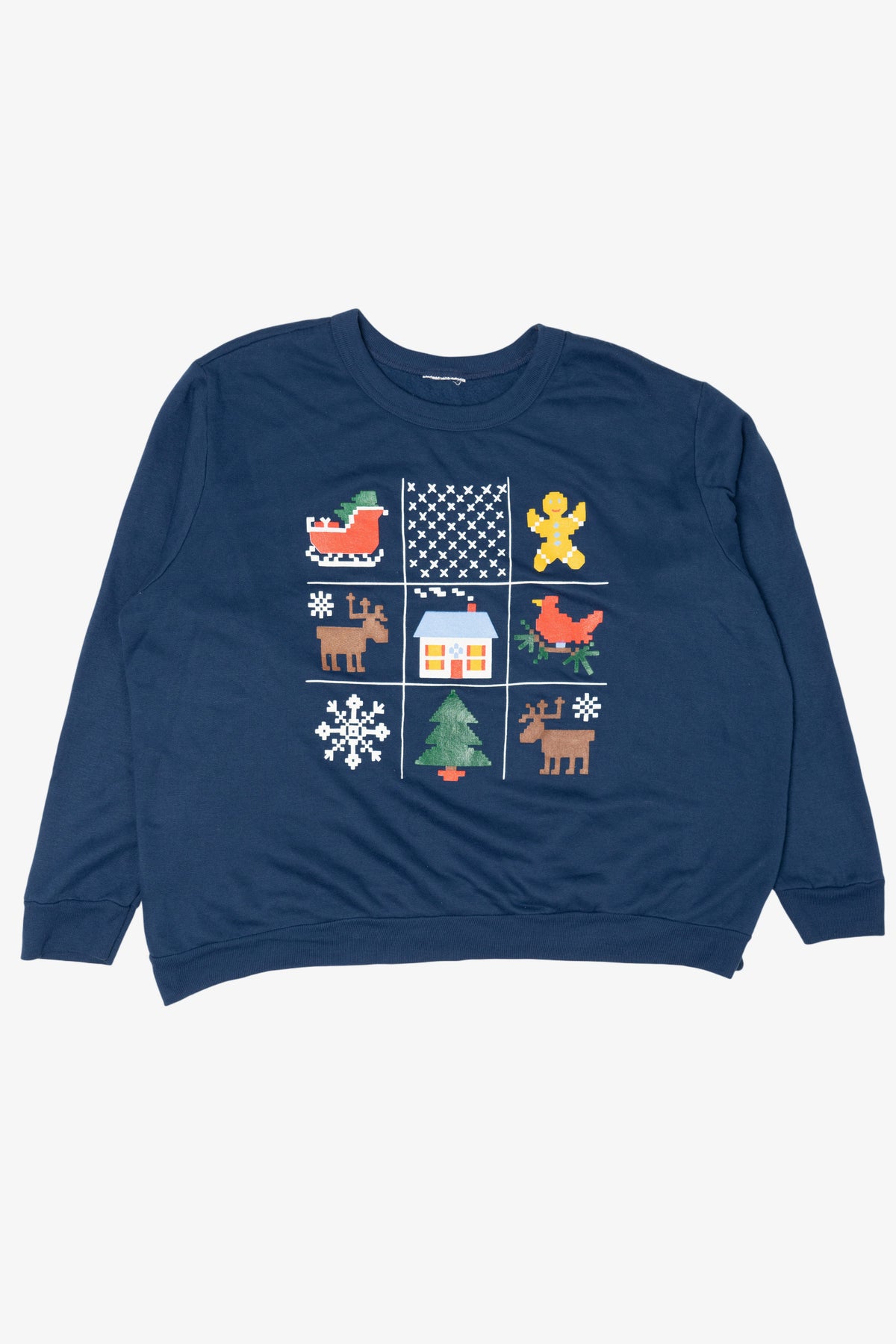 Navy Blue Tic Tac Toe Christmas Sweatshirt (2020s)