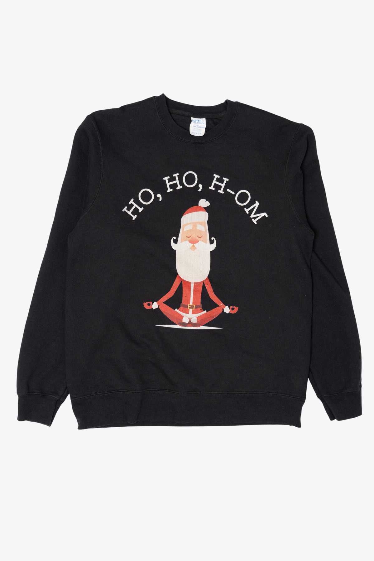 Black Port & Company Santa "Ho Ho H-Om" Ugly Christmas Sweatshirt (2010s)