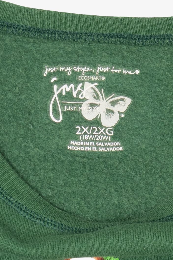 Green Just My Style Santa "Happy Holidays" Ugly Christmas Sweatshirt (2010s)