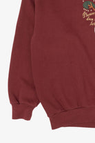Vintage Burgundy "Star Light Star Bright" Snowmen Ugly Christmas Sweatshirt (1990s)