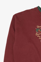 Vintage Burgundy "Star Light Star Bright" Snowmen Ugly Christmas Sweatshirt (1990s)