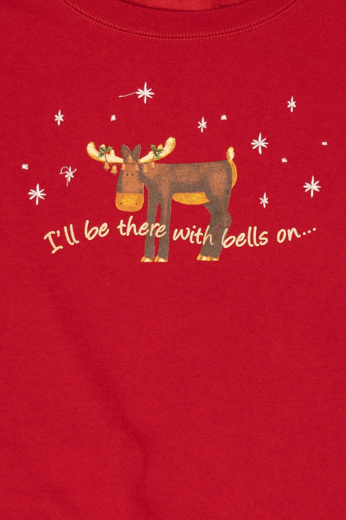 Red Hanes Moose Ugly Christmas Sweatshirt (2010s)