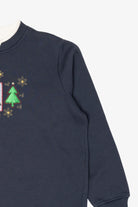 Navy Blue Kim Rogers Trees Ugly Christmas Sweatshirt (2010s)