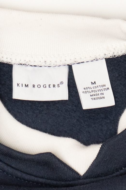 Navy Blue Kim Rogers Trees Ugly Christmas Sweatshirt (2010s)