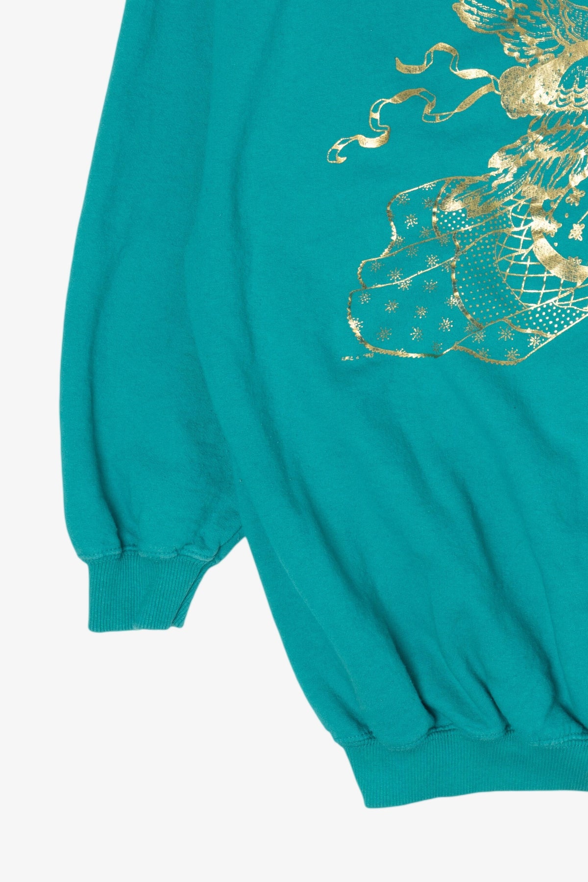 Vintage Aqua Gildan Angels Ugly Christmas Sweatshirt (2000s)