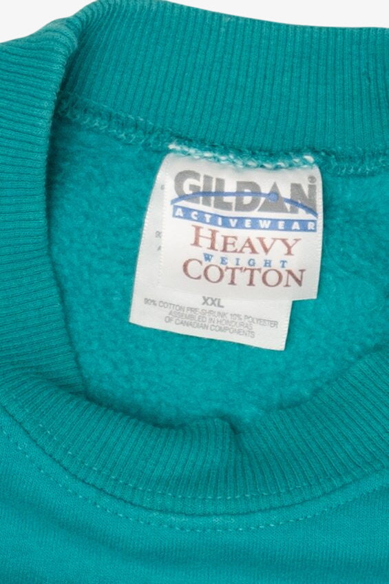 Vintage Aqua Gildan Angels Ugly Christmas Sweatshirt (2000s)
