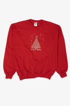 Vintage Red Jerzees Tree Ugly Christmas Sweatshirt (2000s)
