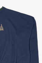 Vintage Navy Blue M&C Sportswear Trees Ugly Christmas Sweatshirt (2000s)