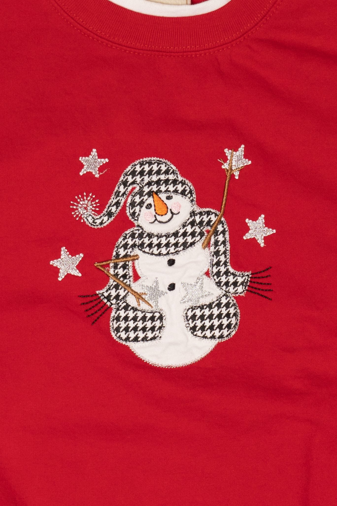 Vintage Red M&C Sportswear Snowmen Ugly Christmas Sweatshirt (2000s)