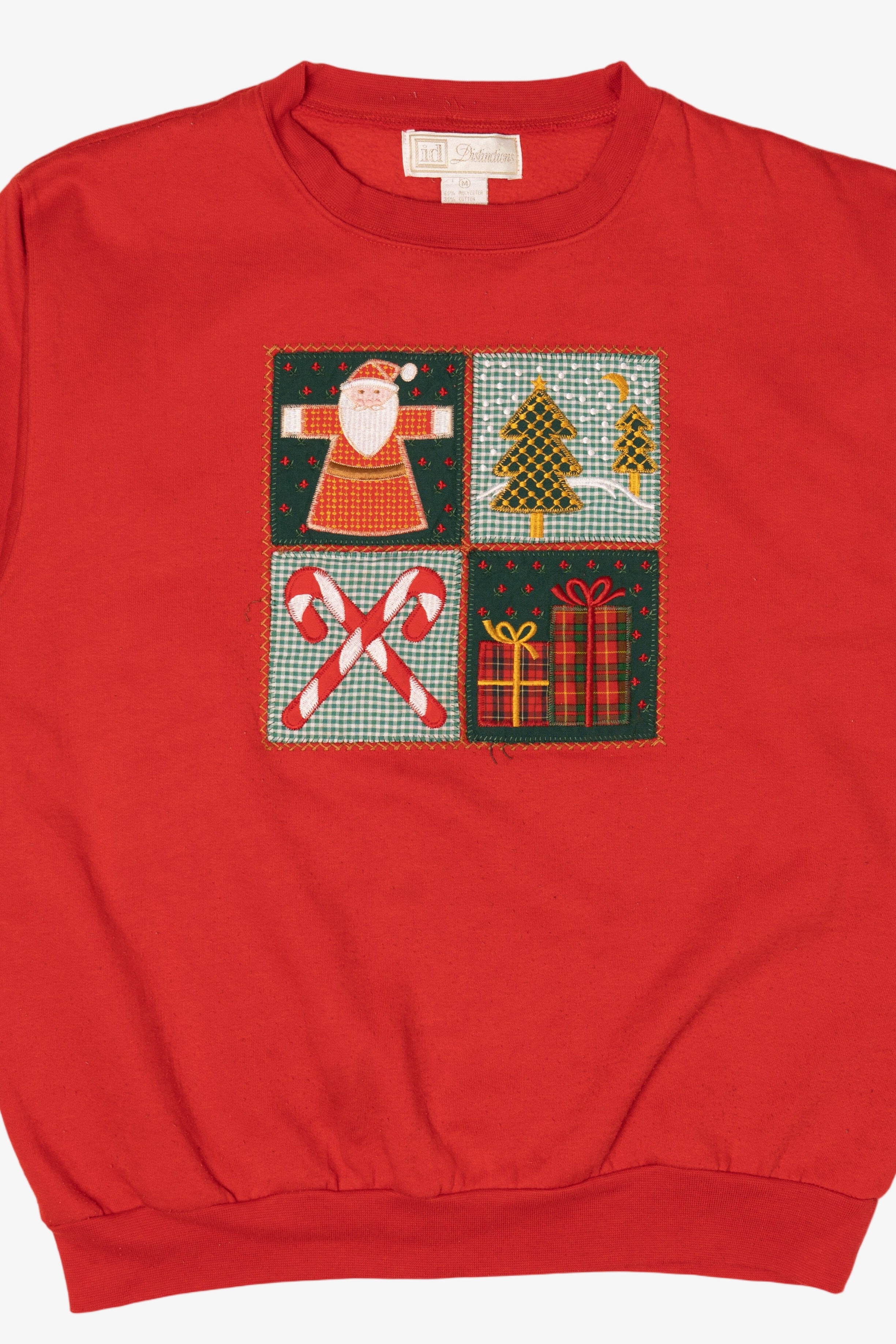 Vintage Red ID Distinctions Ugly Christmas Sweatshirt (2000s)