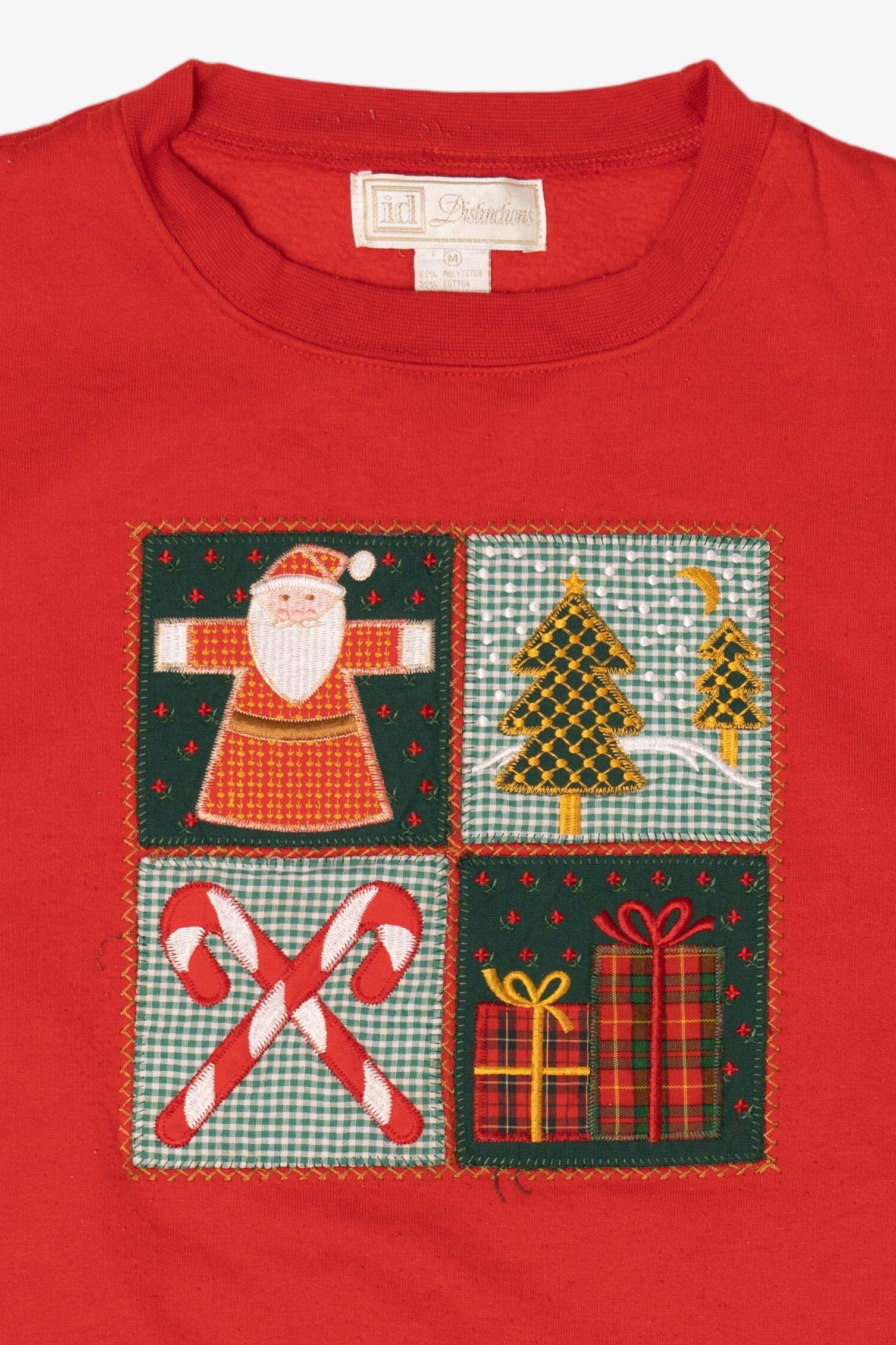 Vintage Red ID Distinctions Ugly Christmas Sweatshirt (2000s)