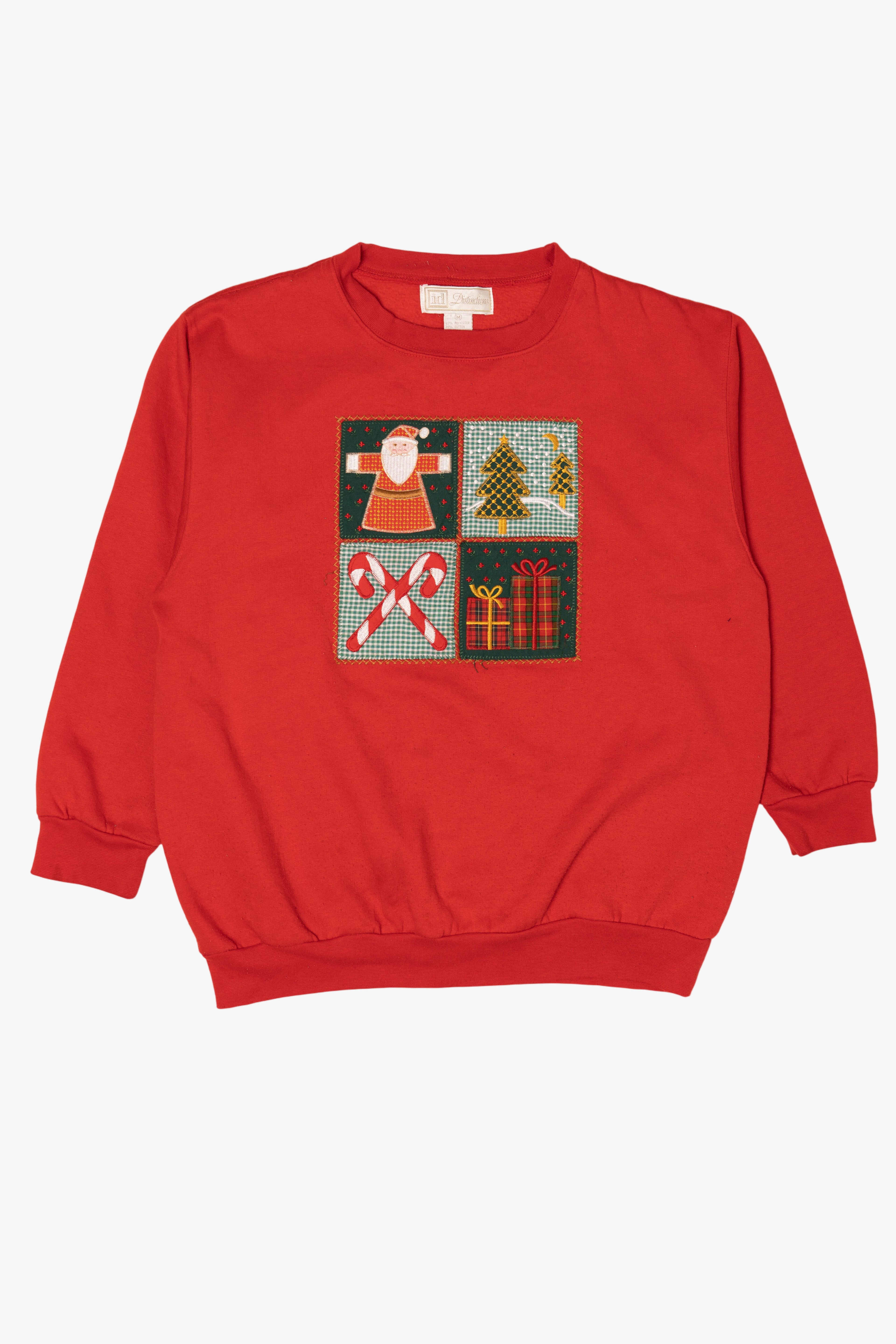 Vintage Red ID Distinctions Ugly Christmas Sweatshirt (2000s)