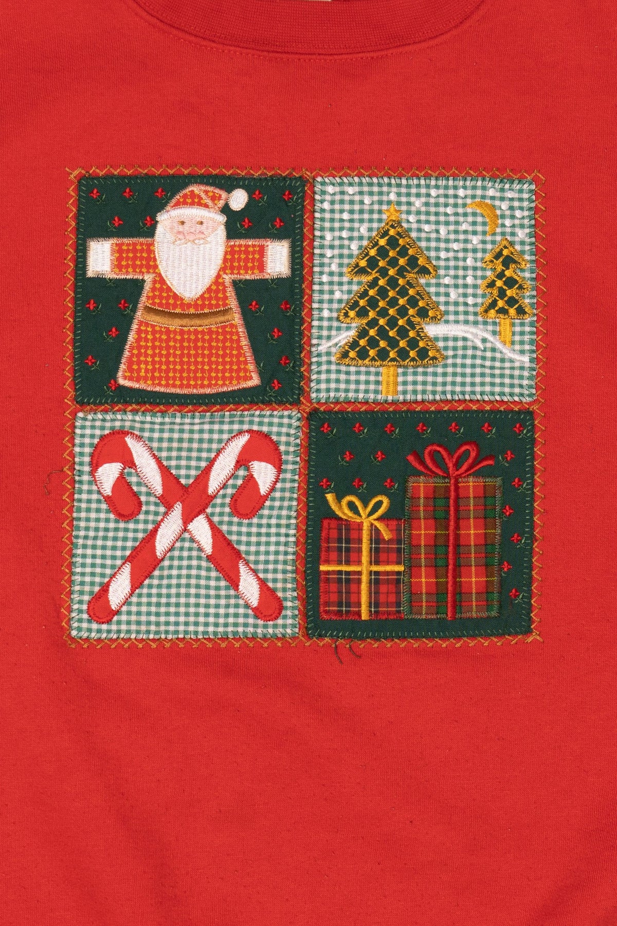 Vintage Red ID Distinctions Ugly Christmas Sweatshirt (2000s)