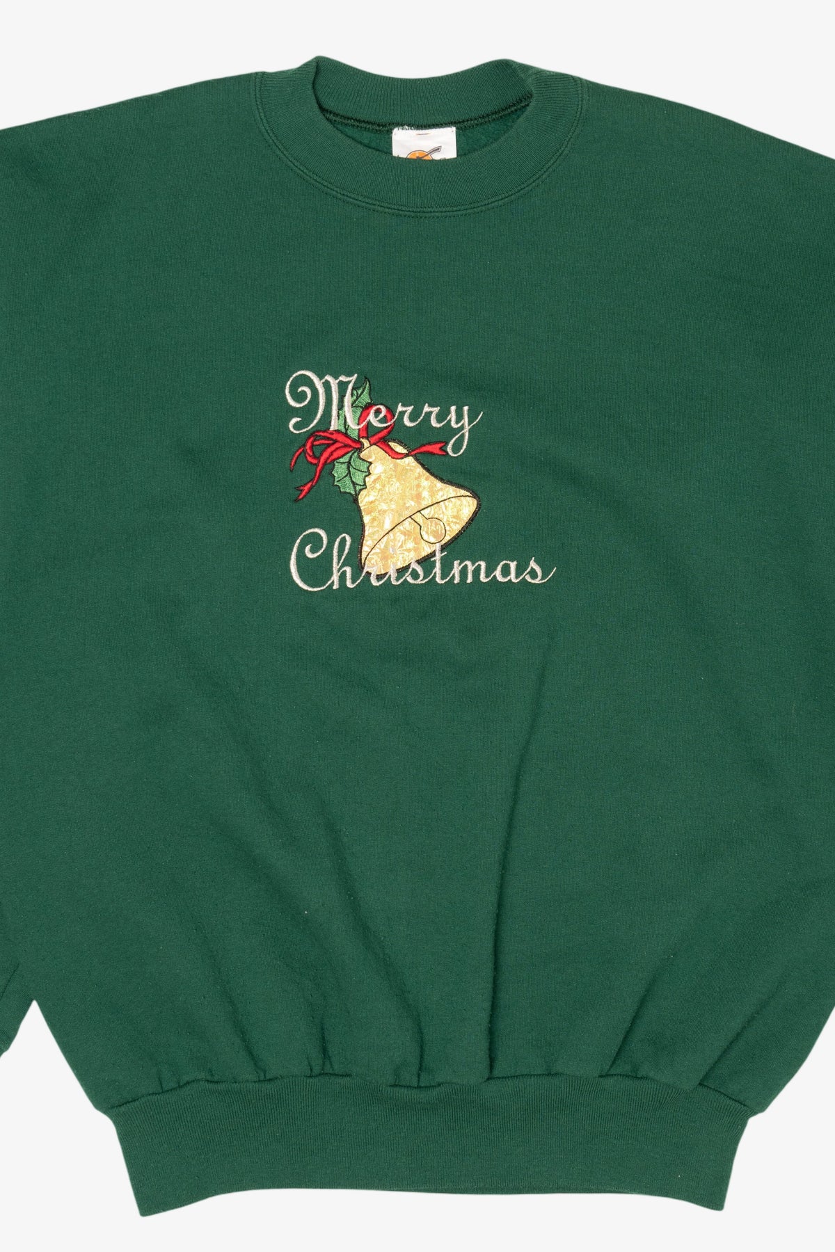 Vintage Green Silver Dollar City Bells Ugly Christmas Sweatshirt (1990s)