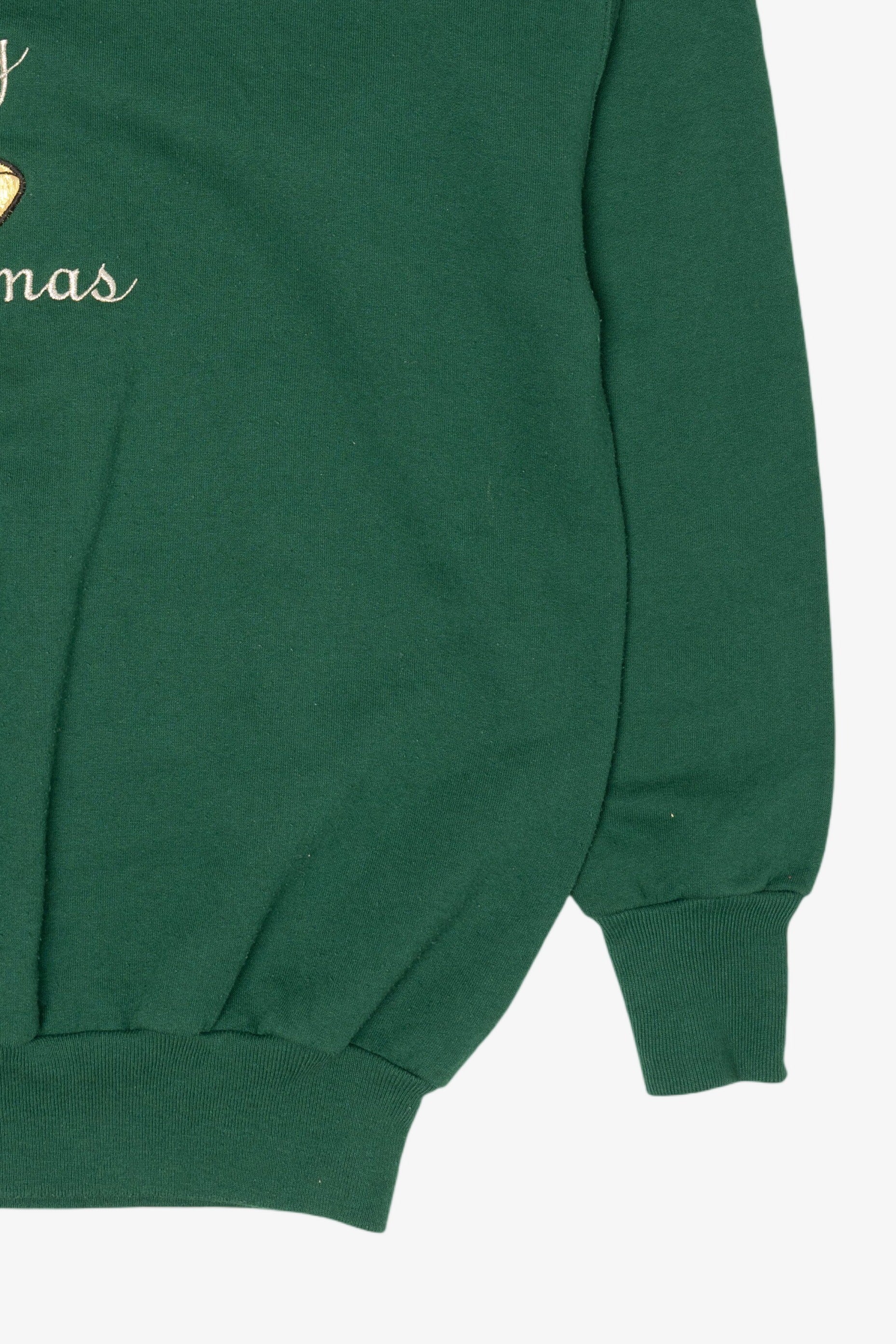 Vintage Green Silver Dollar City Bells Ugly Christmas Sweatshirt (1990s)