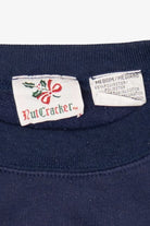 Vintage Navy Blue Nutcracker Polar Bears Ugly Christmas Sweatshirt (1990s)