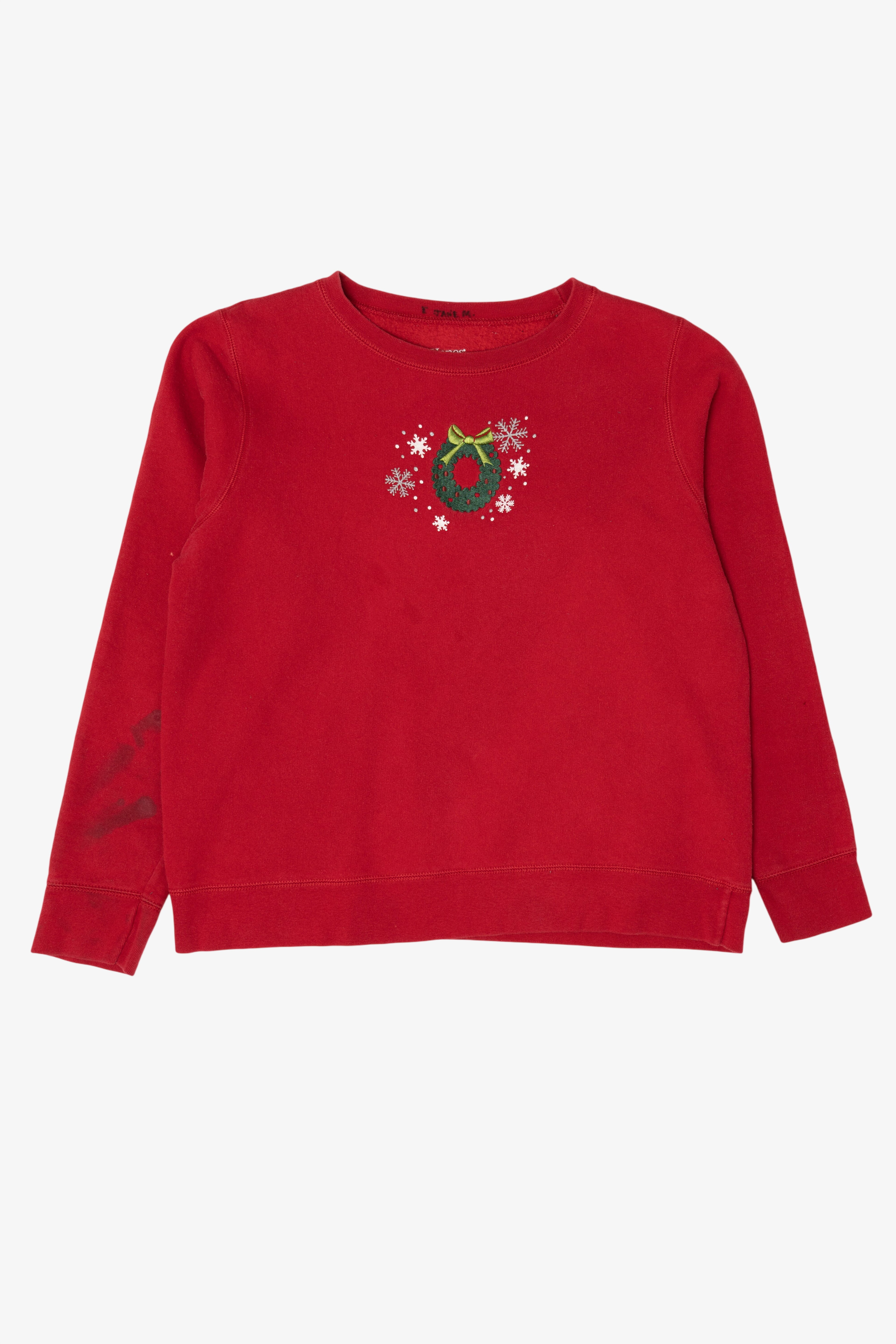 Red Hanes Wreaths Ugly Christmas Sweatshirt (2010s)