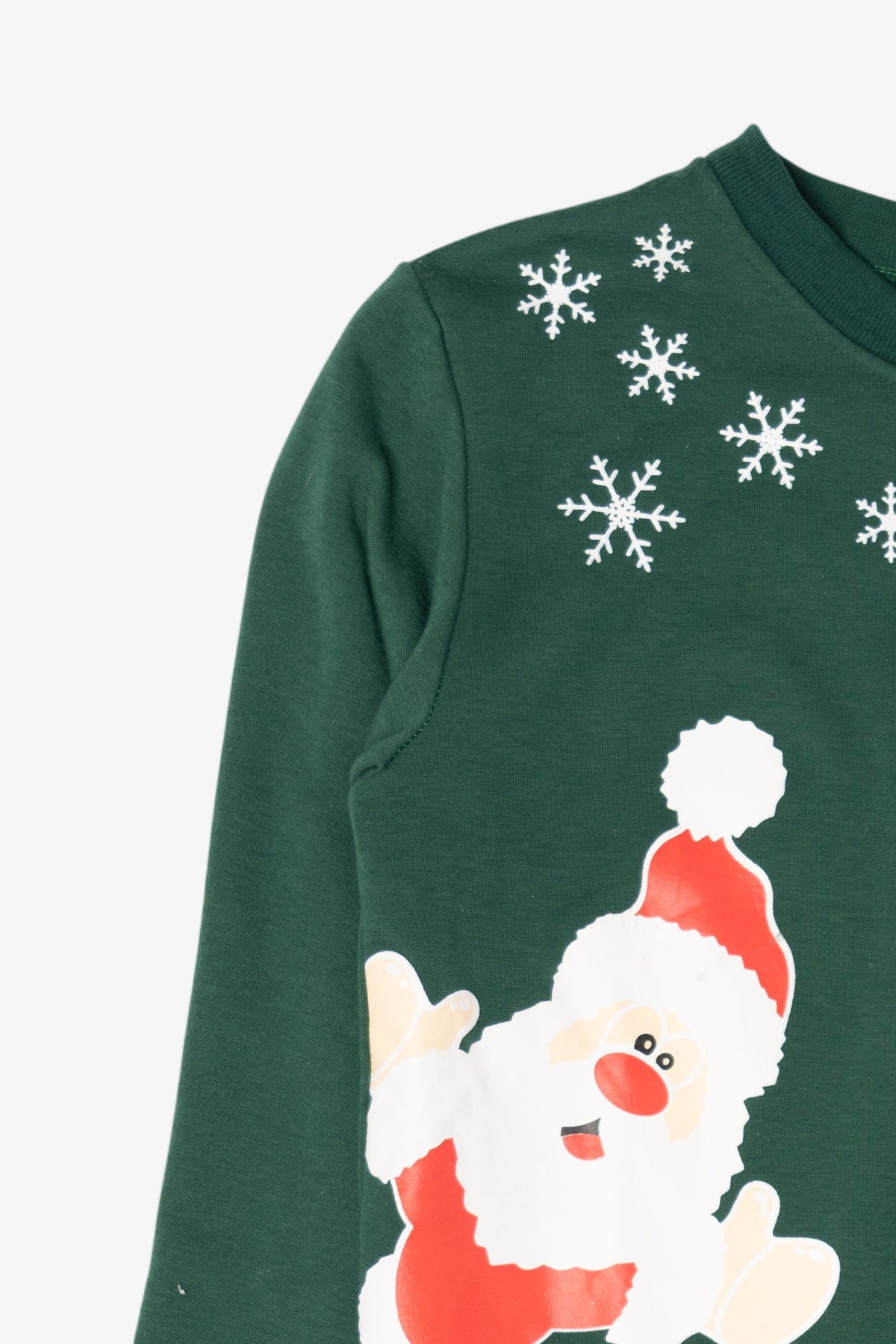 Dark Green Santa And Rudolph Ugly Christmas Sweatshirt (2010s)
