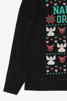 Black Hanes "Naughty Or Nice" Pixel Ugly Christmas Sweatshirt (2010s)