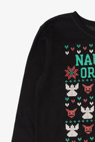 Black Hanes "Naughty Or Nice" Pixel Ugly Christmas Sweatshirt (2010s)