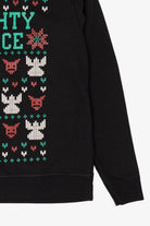 Black Hanes "Naughty Or Nice" Pixel Ugly Christmas Sweatshirt (2010s)