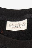 Vintage Black Classic Elements Poinsettias Ugly Christmas Sweatshirt (2000s)