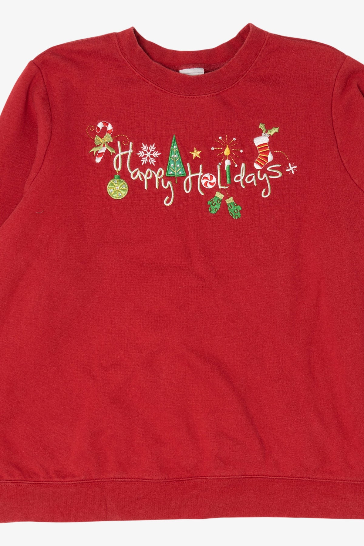 Red Holiday Editions "Happy Holidays" Ugly Christmas Sweatshirt (2010s)