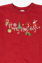 Red Holiday Editions "Happy Holidays" Ugly Christmas Sweatshirt (2010s)