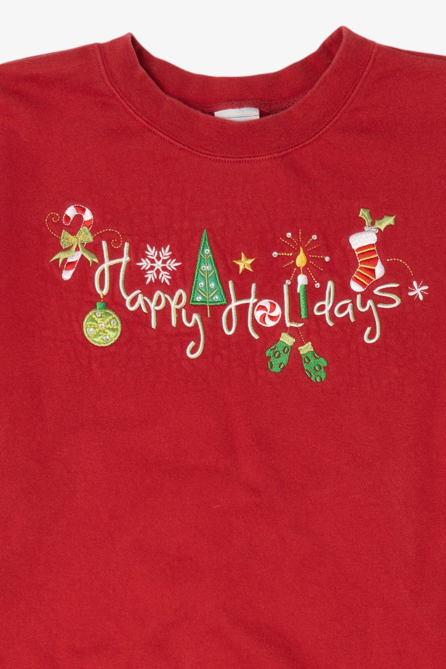 Red Holiday Editions "Happy Holidays" Ugly Christmas Sweatshirt (2010s)