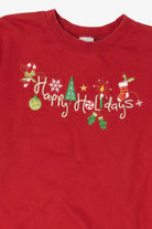 Red Holiday Editions "Happy Holidays" Ugly Christmas Sweatshirt (2010s)