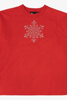 Red Sunburst Snowflake Ugly Christmas Sweatshirt (2010s)
