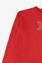 Red Sunburst Snowflake Ugly Christmas Sweatshirt (2010s)