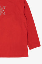 Red Sunburst Snowflake Ugly Christmas Sweatshirt (2010s)