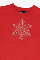 Red Sunburst Snowflake Ugly Christmas Sweatshirt (2010s)