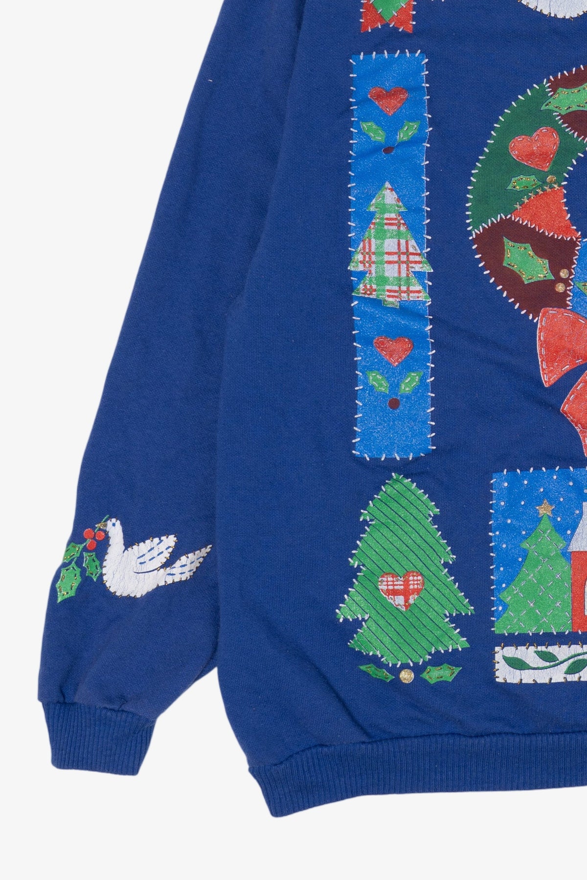 Vintage Blue Spumoni Ugly Christmas Sweatshirt (1980s)